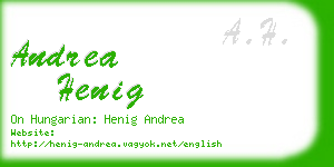 andrea henig business card